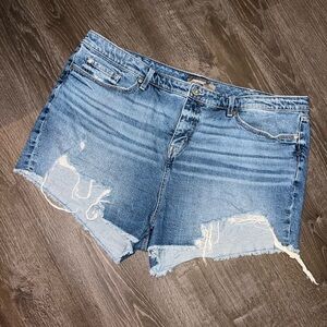 Torrid ripped jean shorts
